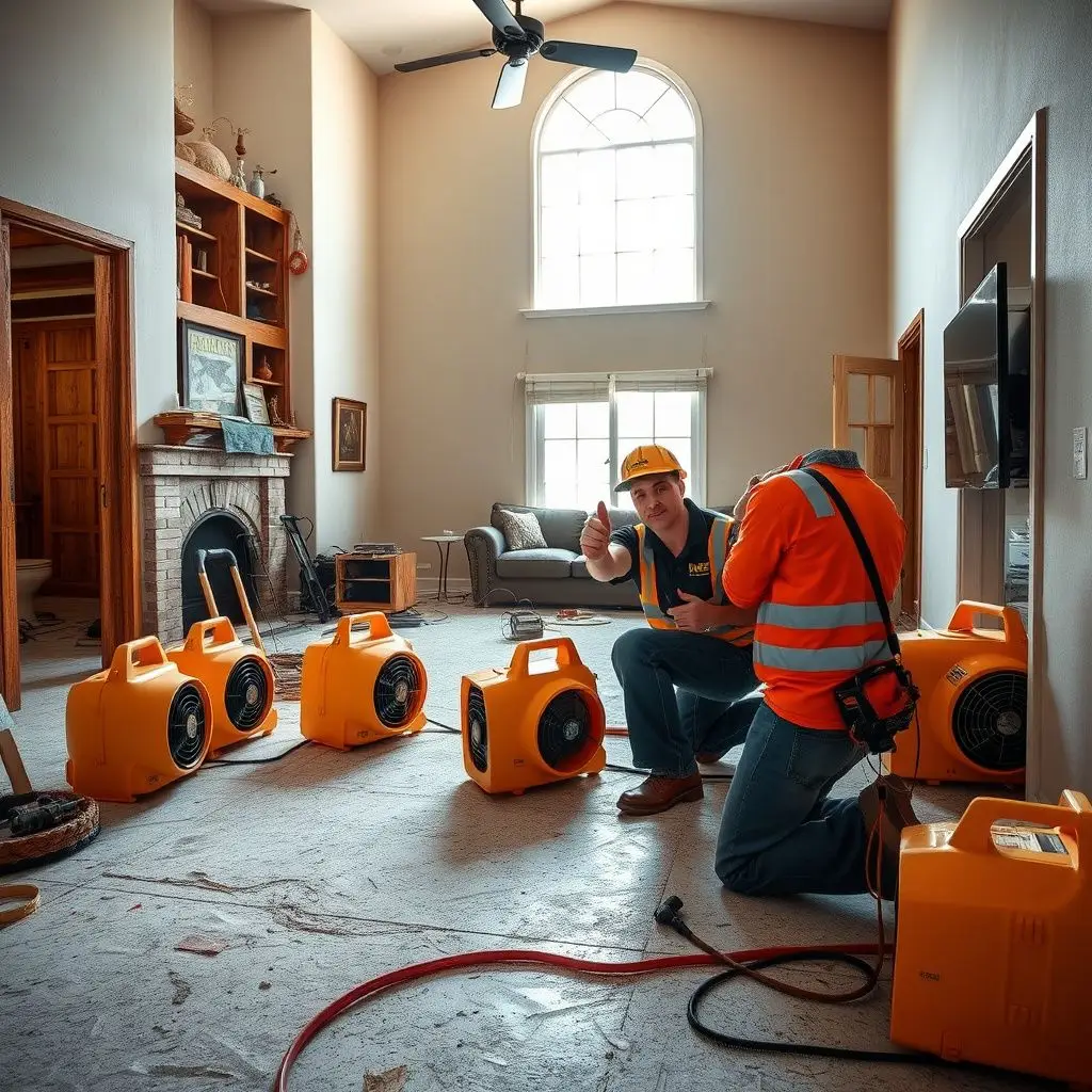 A technician using an infrared camera to detect hidden moisture behind a wall in a Lemon Grove residence.