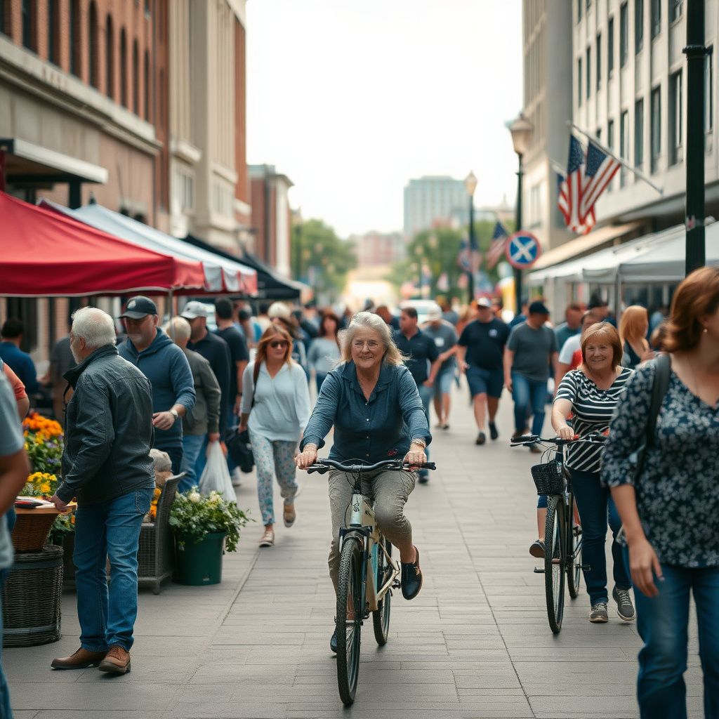 Historic brick buildings and tree-lined streets in the West Central neighborhood of Fort Wayne, Indiana, showcasing the city's enduring architectural character.